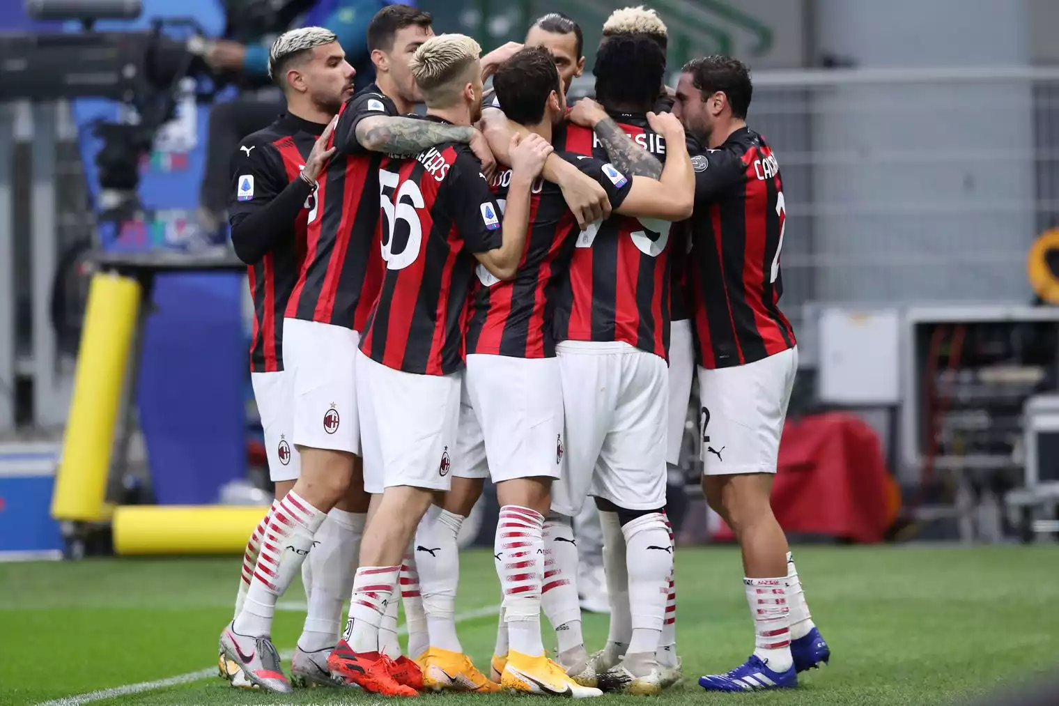 UEFA Champions League - AC Milan vs Club Brugge KV performing live at Stadio San Siro.