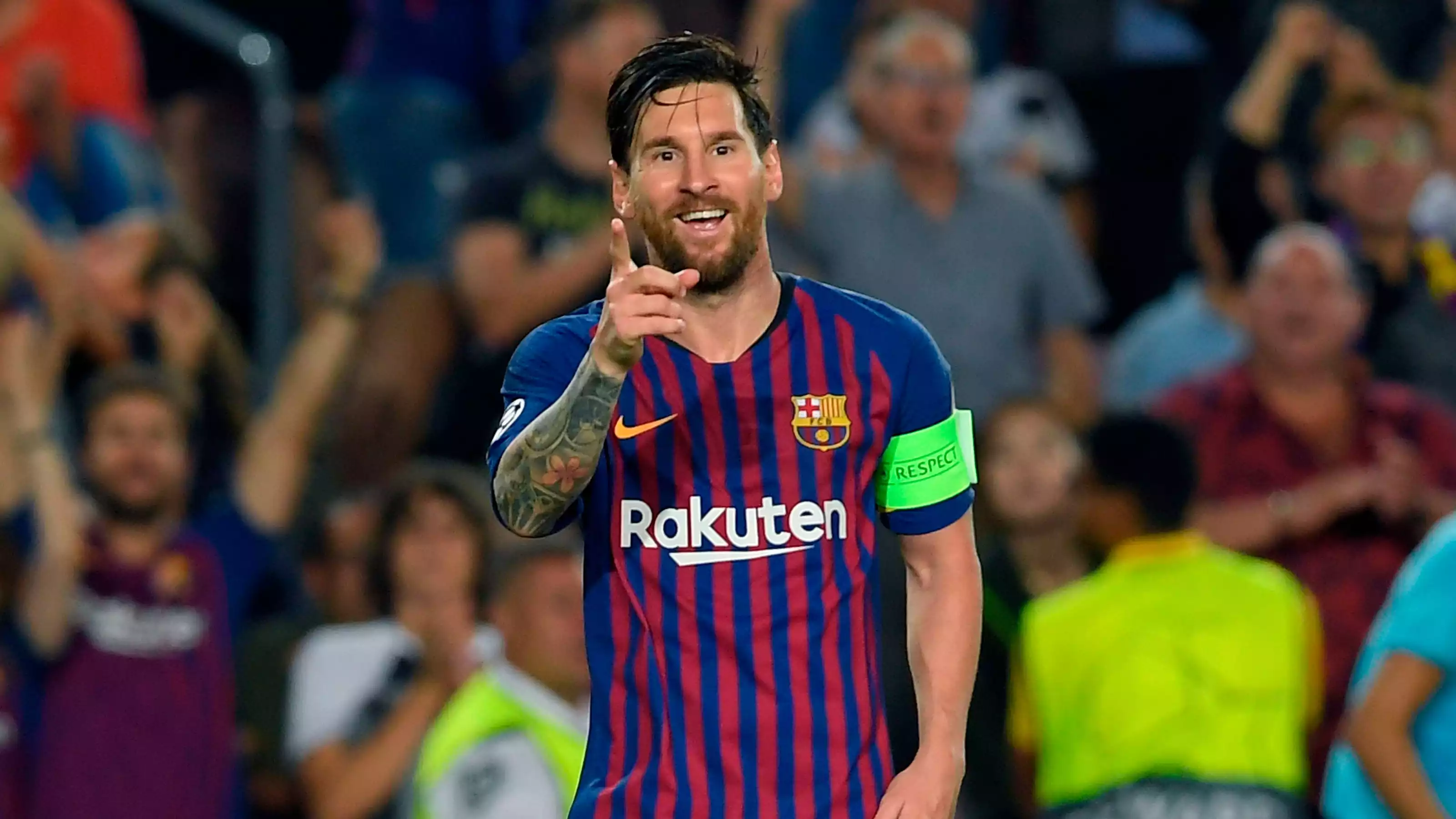 FC Barcelona vs Real Valladolid CF performing live at Estadio Olimpico Lluis Companys.