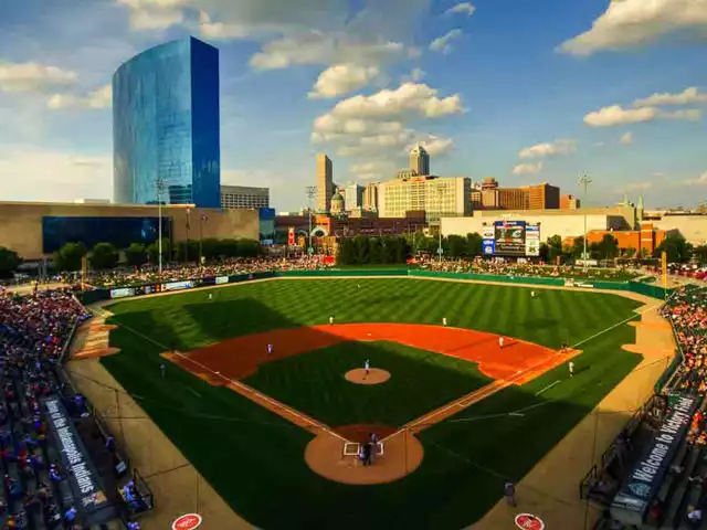 Nashville Sounds at Indianapolis Indians performing live at Victory Field.