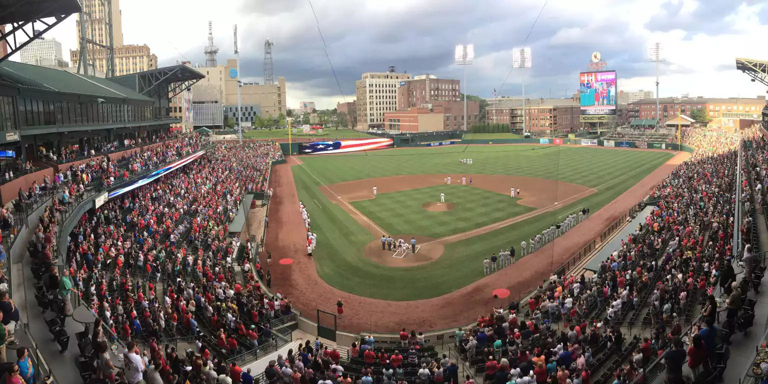 Norfolk Tides at Memphis Redbirds performing live at AutoZone Park.