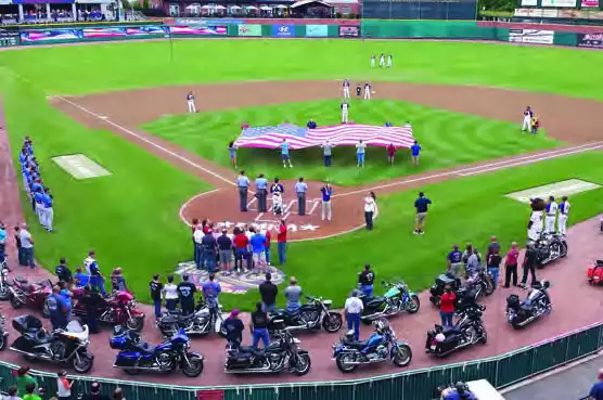 Somerset Patriots at New Hampshire Fisher Cats performing live at Northeast Delta Dental Stadium.