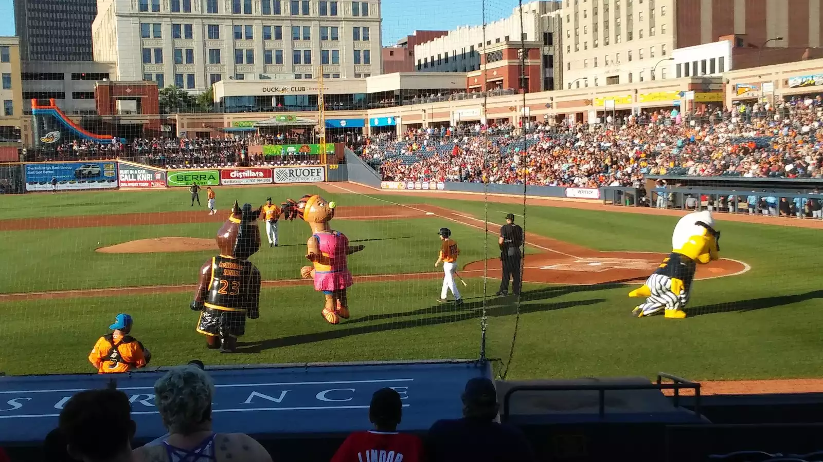 Erie SeaWolves at Akron RubberDucks performing live at Canal Park.