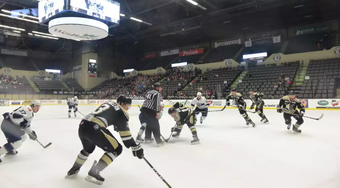 Kalamazoo Wings at Wheeling Nailers performing live at Wesbanco Arena.