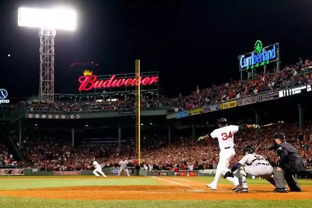 Texas Rangers at Boston Red Sox performing live at Fenway Park.