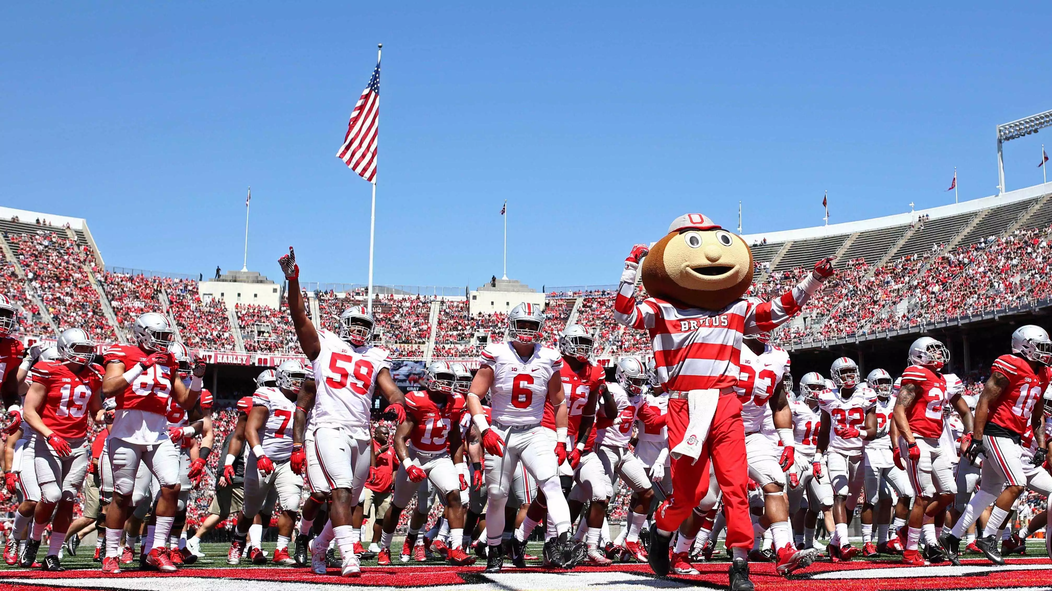 Iowa Hawkeyes at Ohio State Buckeyes Football performing live at Ohio Stadium.