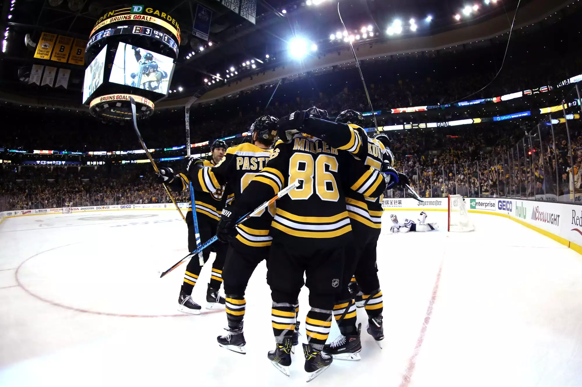 Carolina Hurricanes at Boston Bruins performing live at TD Garden.