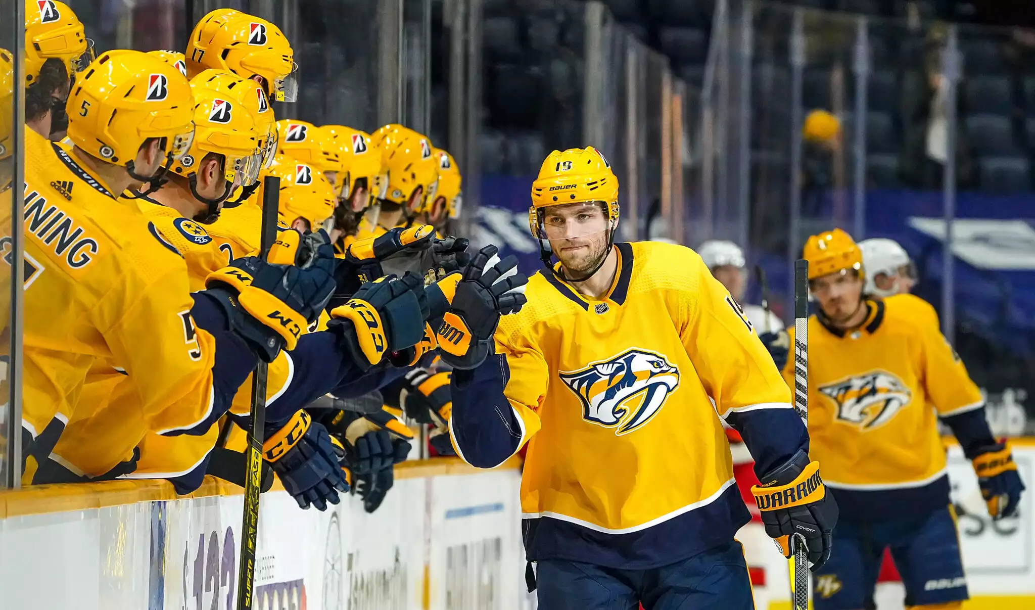 Utah Hockey Club at Nashville Predators performing live at Bridgestone Arena.