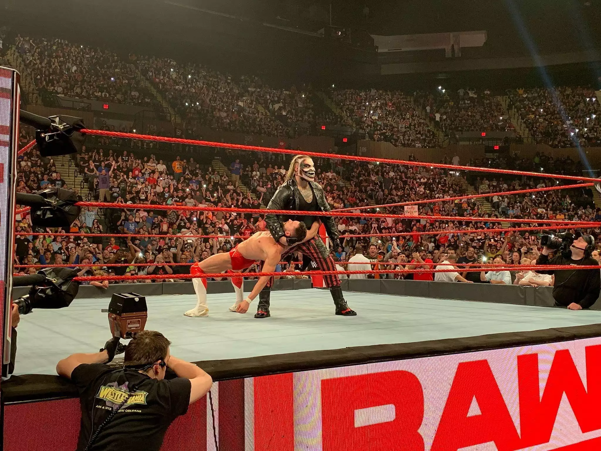 WWE Monday Night Raw performing live at Amica Mutual Pavilion.