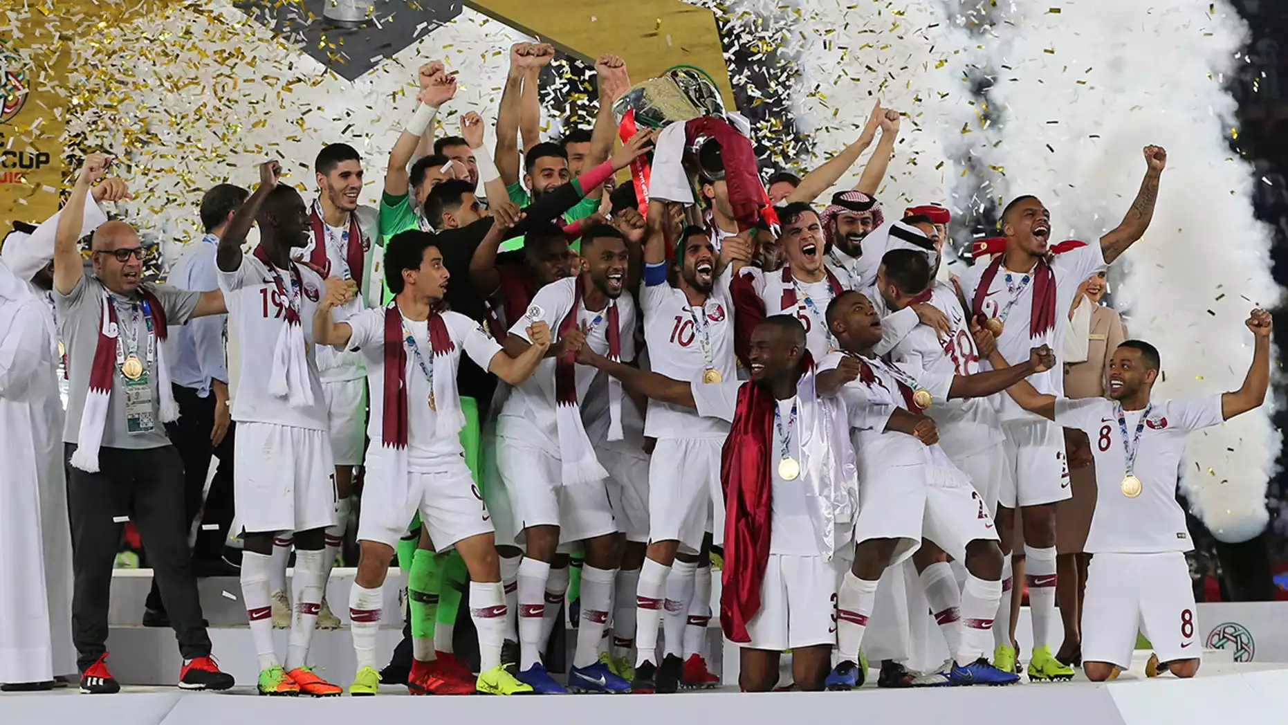 Qatar National Soccer Team performing live