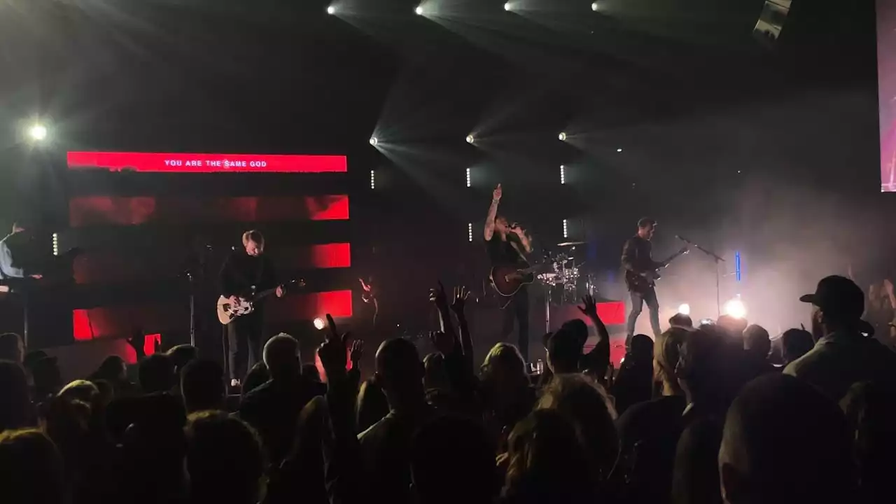 Brandon Lake performing live at Portland Veterans Memorial Coliseum.